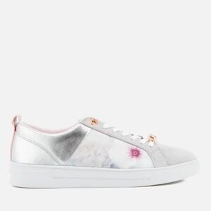 Ted Baker - Women's Fushar Floral Print Cupsole Trainers - Grey Chelsea